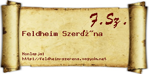 Feldheim Szeréna névjegykártya